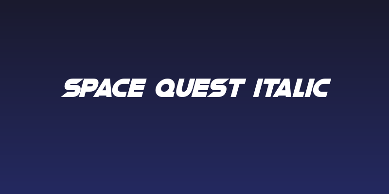 Space Quest Italic Social Header