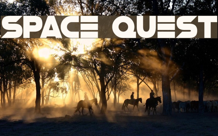 Space Quest Font examples