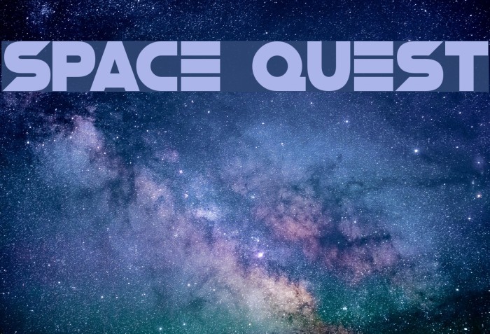 Space Quest Font examples