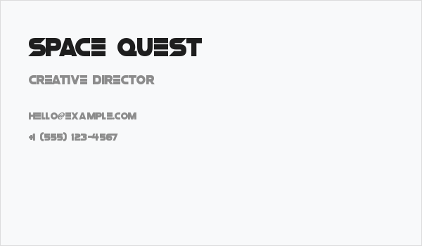 Space Quest Business Card