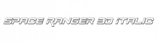Space Ranger 3D Italic  Free Fonts Download