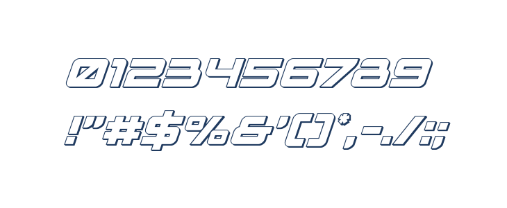 Space Ranger 3D Italic Other Characters