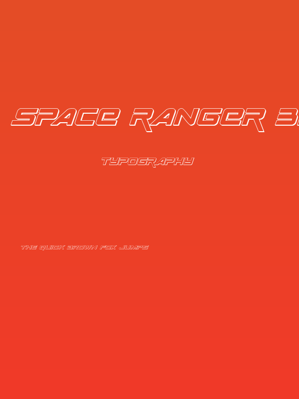 Space Ranger 3D Italic Poster