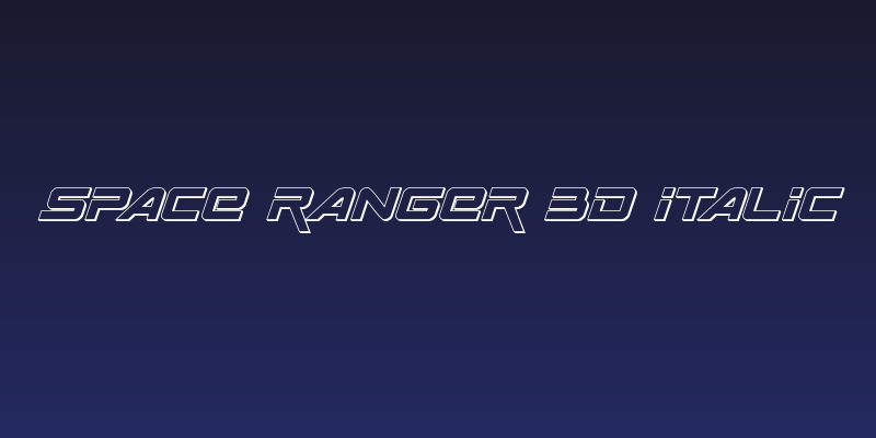 Space Ranger 3D Italic Social Header