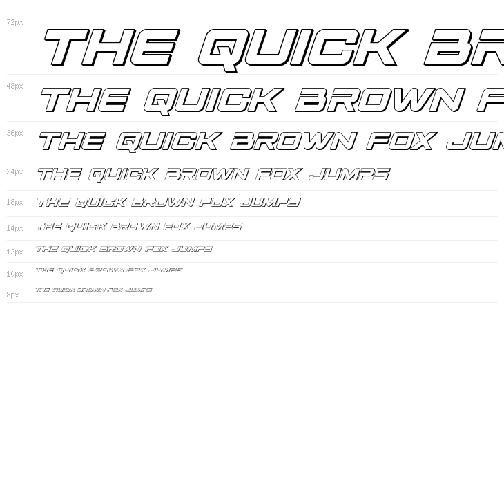 Space Ranger 3D Italic Waterfall