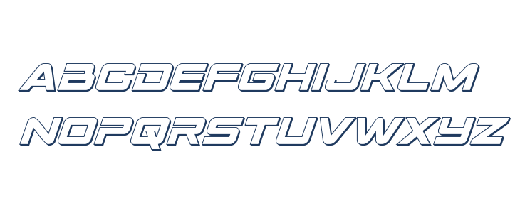 Space Ranger 3D Italic Lowercase