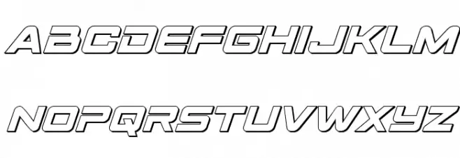 Space Ranger 3D Italic Caratteri MINUSCOLO