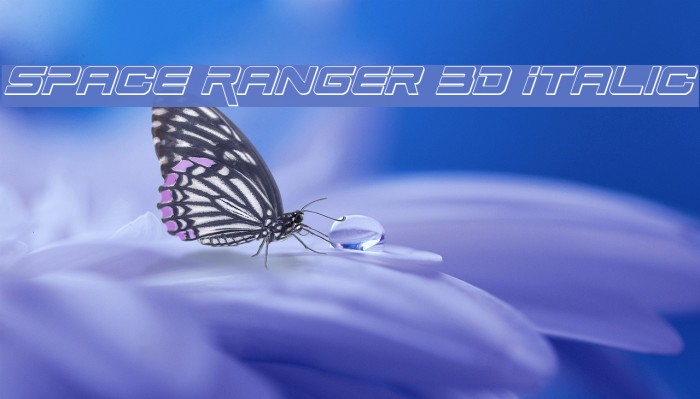 Space Ranger 3D Italic Font examples