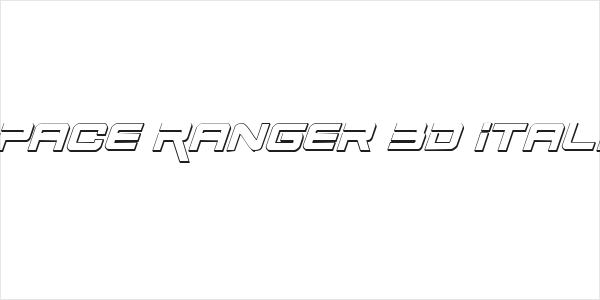 Space Ranger 3D Italic Logo