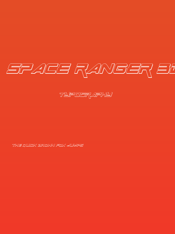 Space Ranger 3D Italic Poster