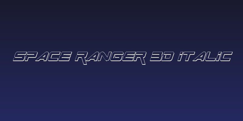 Space Ranger 3D Italic Social Header