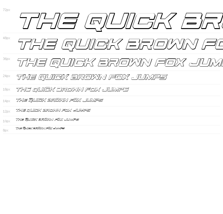 Space Ranger 3D Italic Waterfall