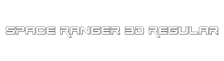 Space Ranger 3D Regular  Frei Schriftart Herunterladen