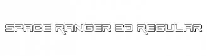 Space Ranger 3D Regular  Frei Schriftart Herunterladen