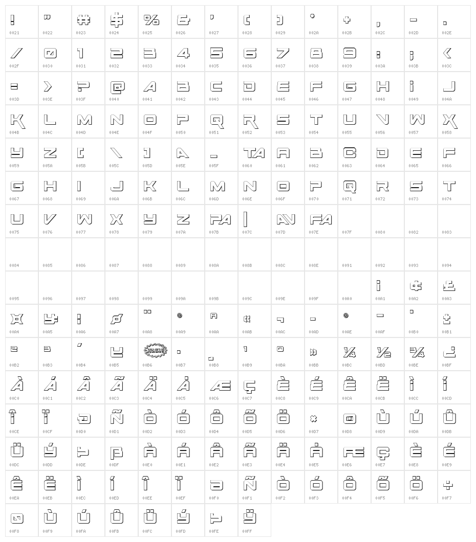 Space Ranger 3D Regular Character Map
