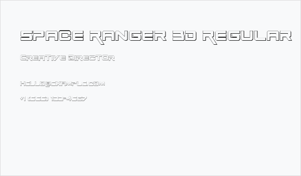 Space Ranger 3D Regular Business Card