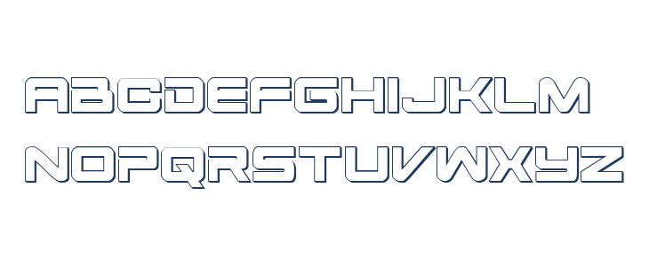 Space Ranger 3D Regular Lowercase