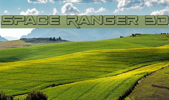 Space Ranger 3D Font examples