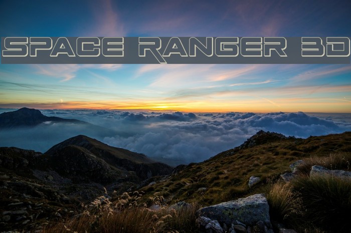 Space Ranger 3D Font examples