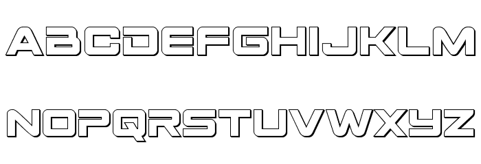 Space Ranger 3D Font LOWERCASE