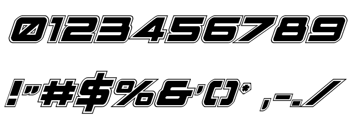 Space Ranger Academy Italic Font OTHER CHARS