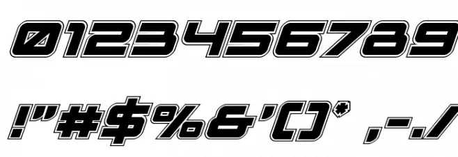 Space Ranger Academy Italic Font OTHER CHARS