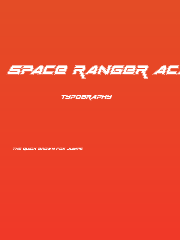 Space Ranger Academy Italic Poster