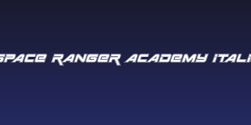 Space Ranger Academy Italic Social Header