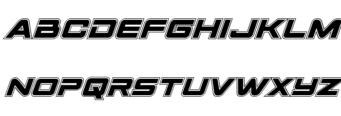Space Ranger Academy Italic Font LOWERCASE