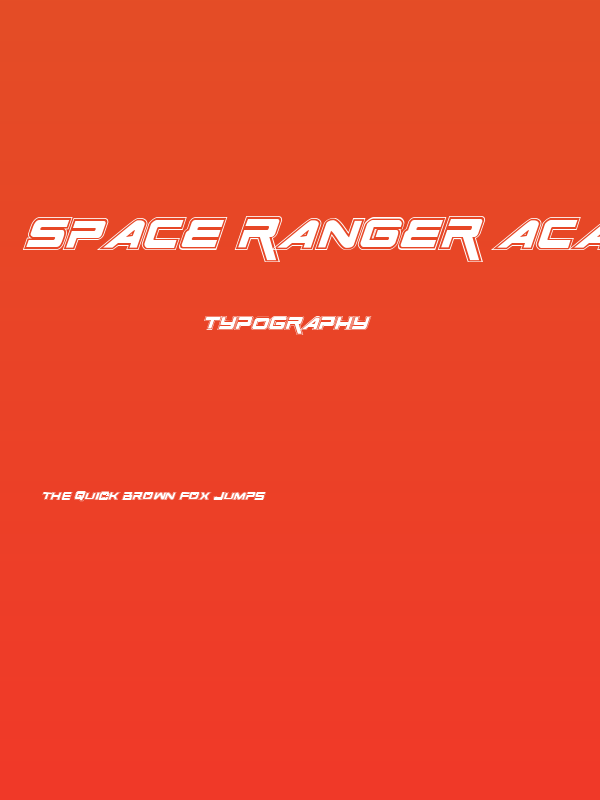Space Ranger Academy Italic Poster