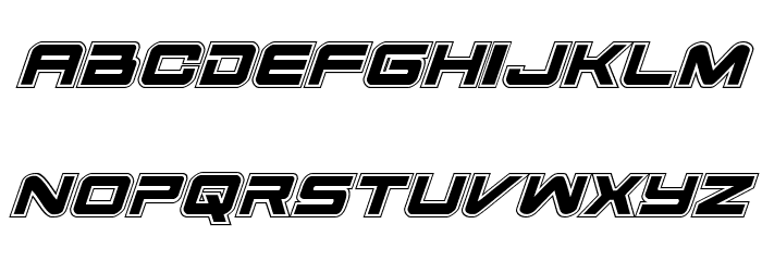 Space Ranger Academy Italic Font LOWERCASE