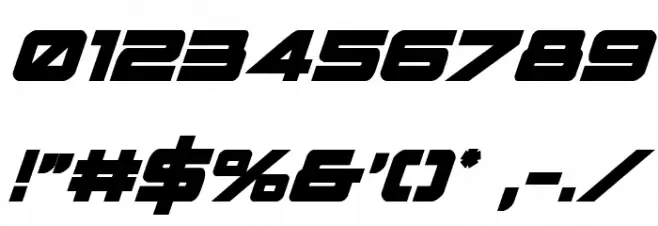 Space Ranger Bold Italic Font OTHER CHARS