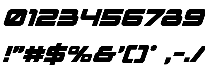 Space Ranger Bold Italic Font OTHER CHARS