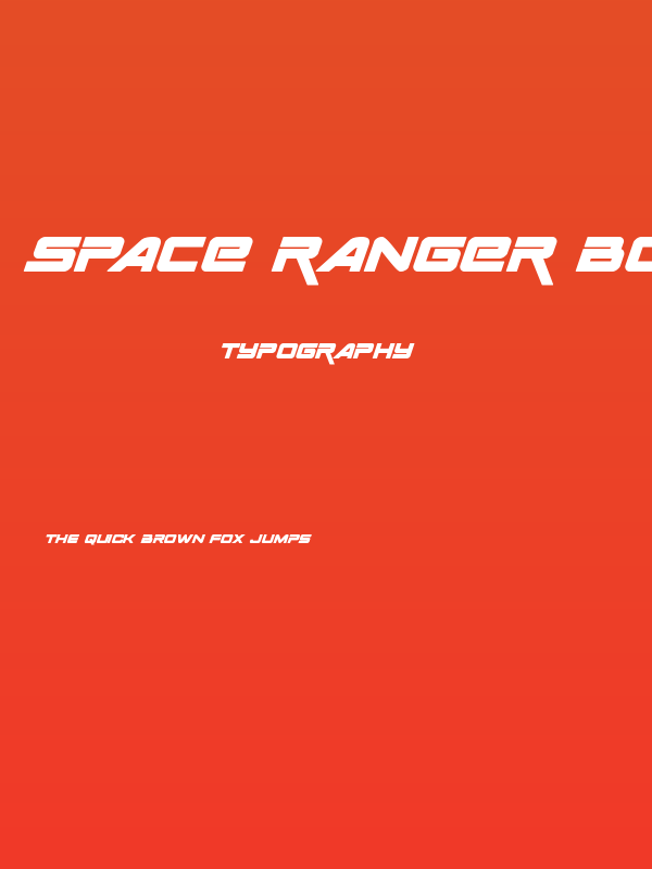 Space Ranger Bold Italic Poster