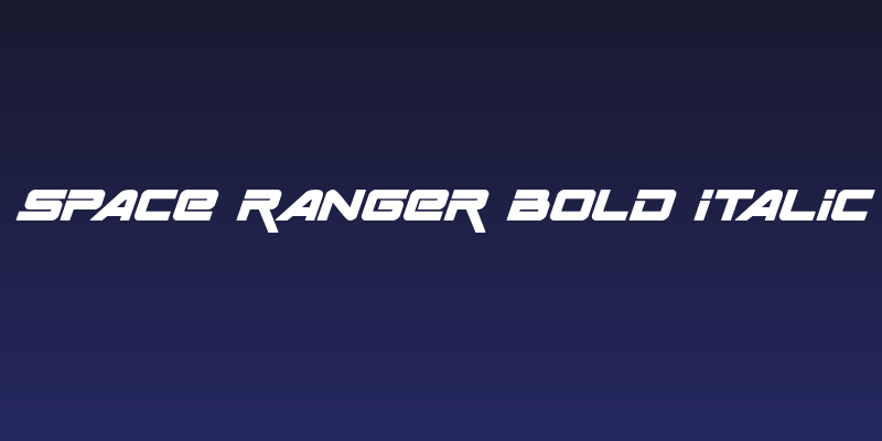 Space Ranger Bold Italic Social Header
