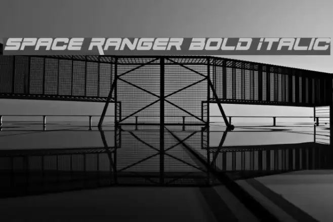 Space Ranger Bold Italic Font examples