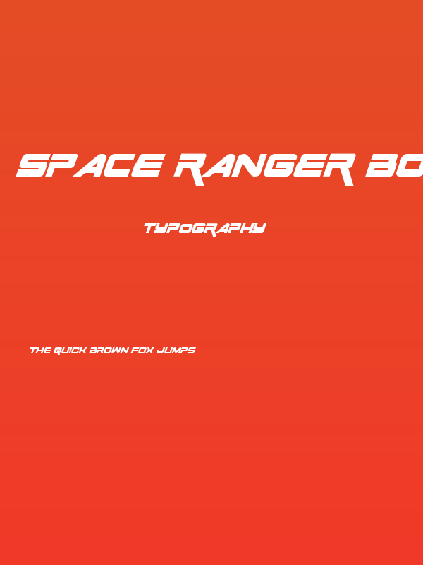 Space Ranger Bold Italic Poster