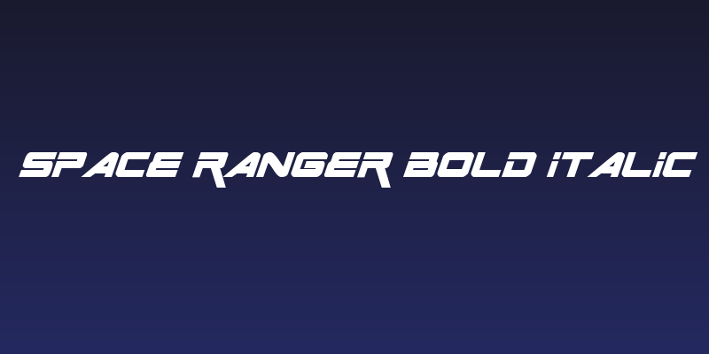 Space Ranger Bold Italic Social Header
