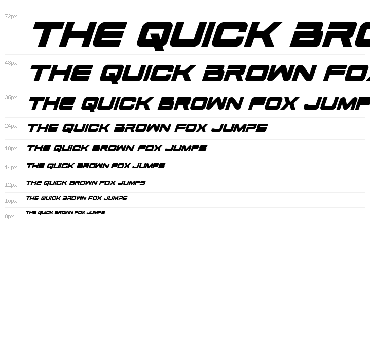 Space Ranger Bold Italic Waterfall