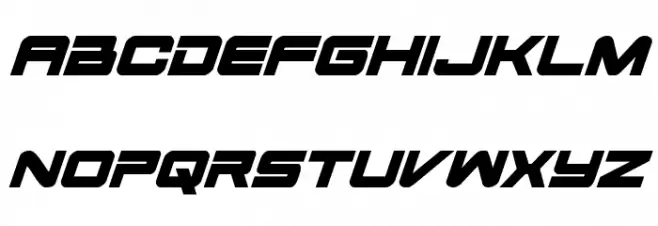 Space Ranger Bold Italic Caratteri MINUSCOLO