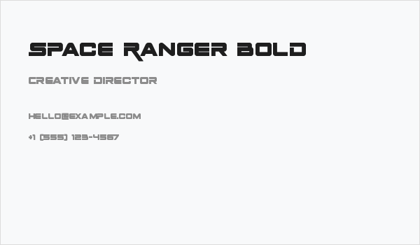 Space Ranger Bold Business Card