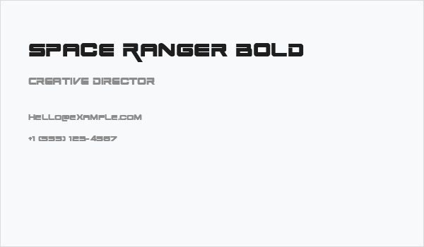 Space Ranger Bold Business Card