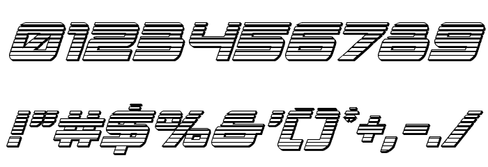 Space Ranger Chrome Italic Font OTHER CHARS
