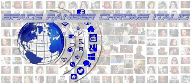 Space Ranger Chrome Italic Example 2