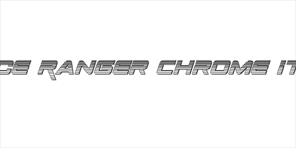 Space Ranger Chrome Italic Logo