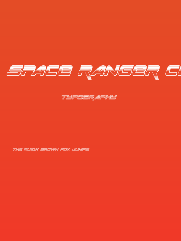 Space Ranger Chrome Italic Poster