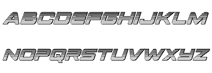 Space Ranger Chrome Italic Font LOWERCASE