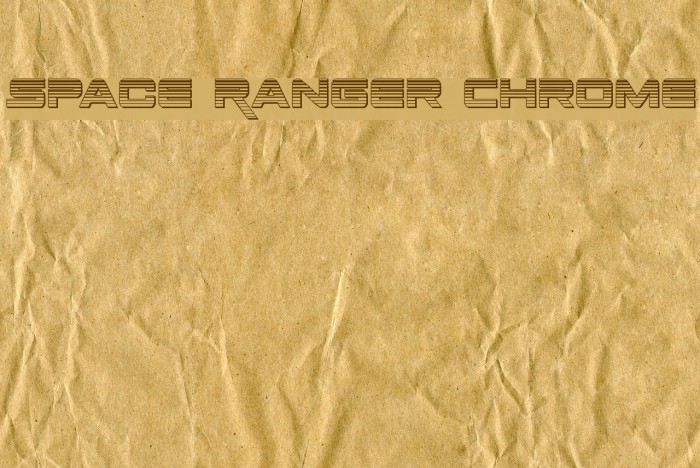Space Ranger Chrome Font examples