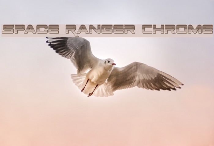 Space Ranger Chrome Font examples
