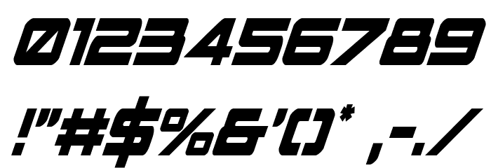 Space Ranger Condensed Italic Font OTHER CHARS